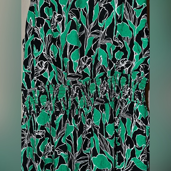 A New Day Black and Green Floral Sleeveless Halter Neck Dress Size XXL - Picture 7 of 13